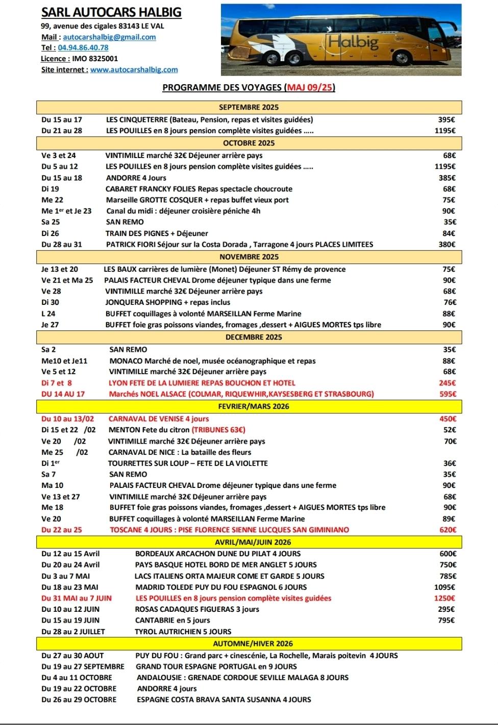 Programme 2025-2026